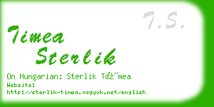 timea sterlik business card